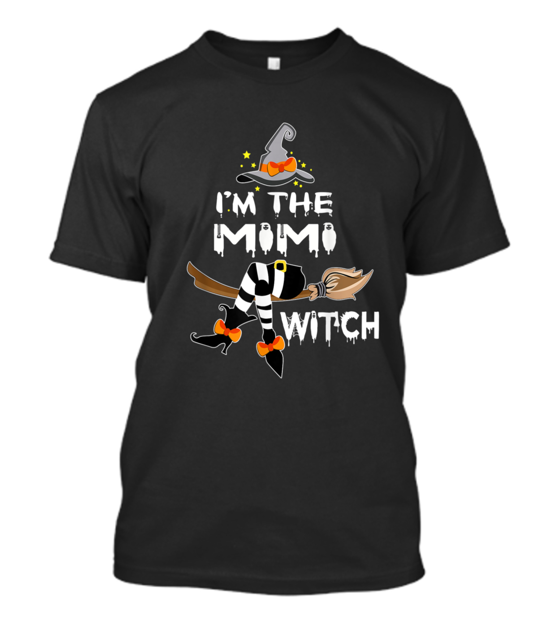 I'm The MiMi Witch Halloween Costume Magic Broom And Hat T-Shirt