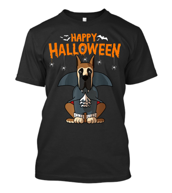 Happy Halloween Great Dane Vampire Dog Mom Funny T-Shirt