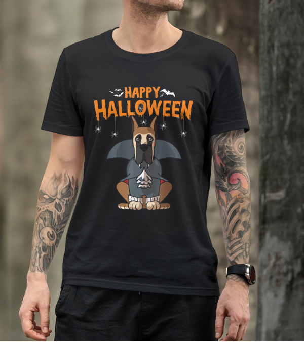 Happy Halloween Great Dane Vampire Dog Mom Funny T-Shirt