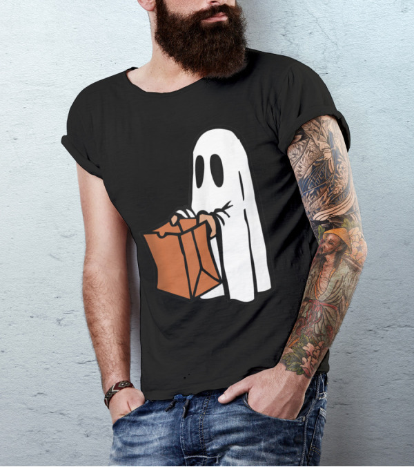 Ghost Trick Or Treat Halloween Bag T-Shirt