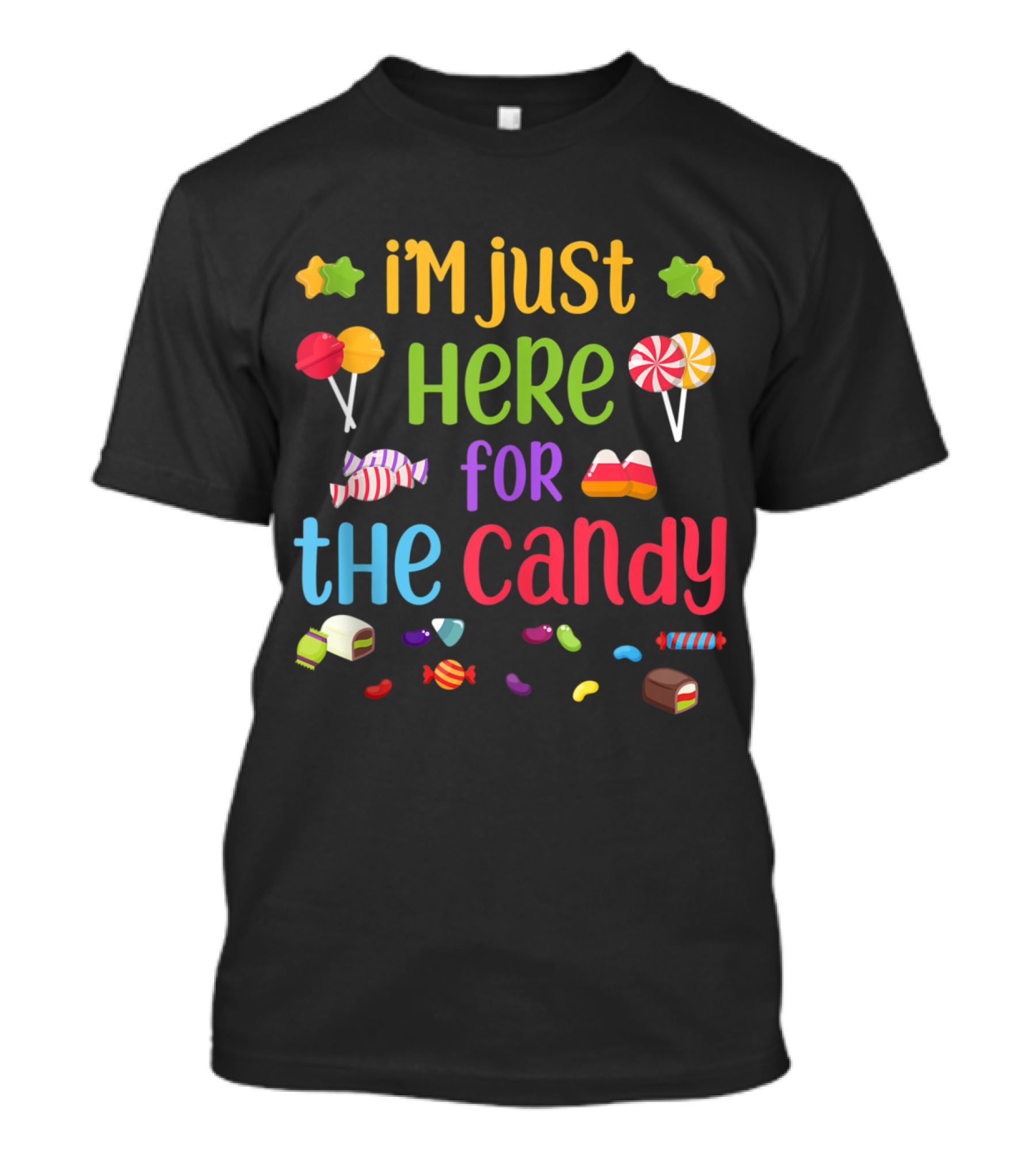 I'm Just Here For The Candy Lollipop Candy Icons T-Shirt