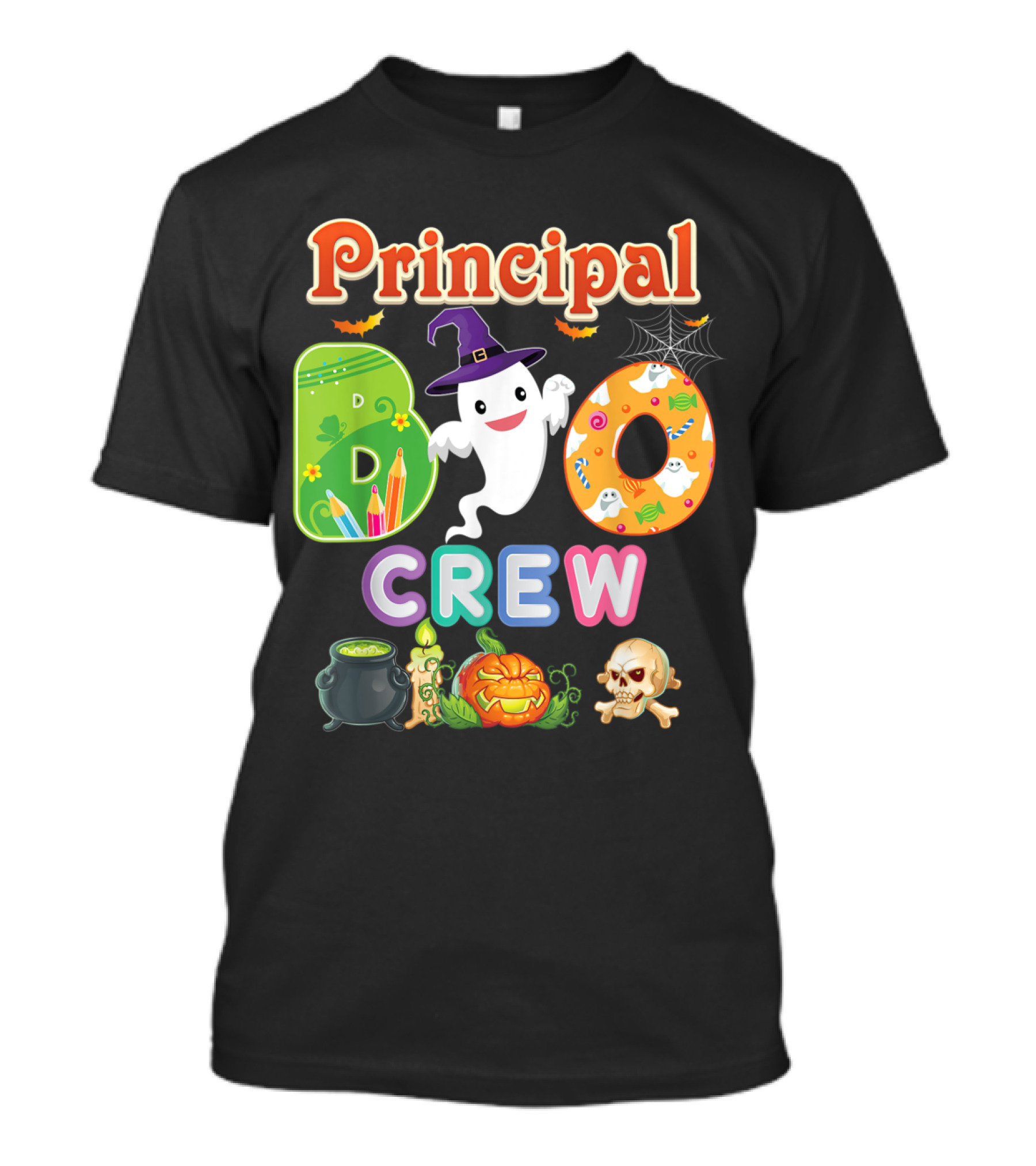 Principal Boo Crew Team Ghost Teacher Halloween Squad T-Shirt