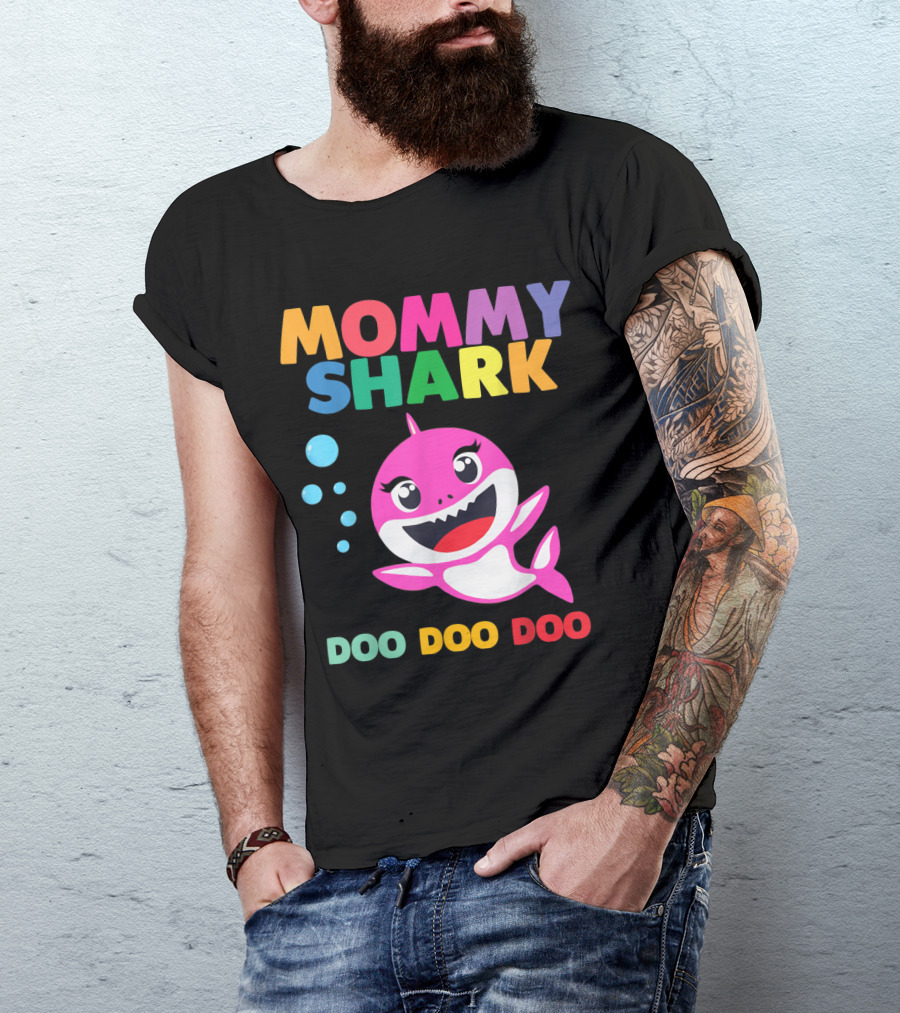Mommy Shark Doo Doo Doo Funny Kids Baby Video Daddy T-Shirt