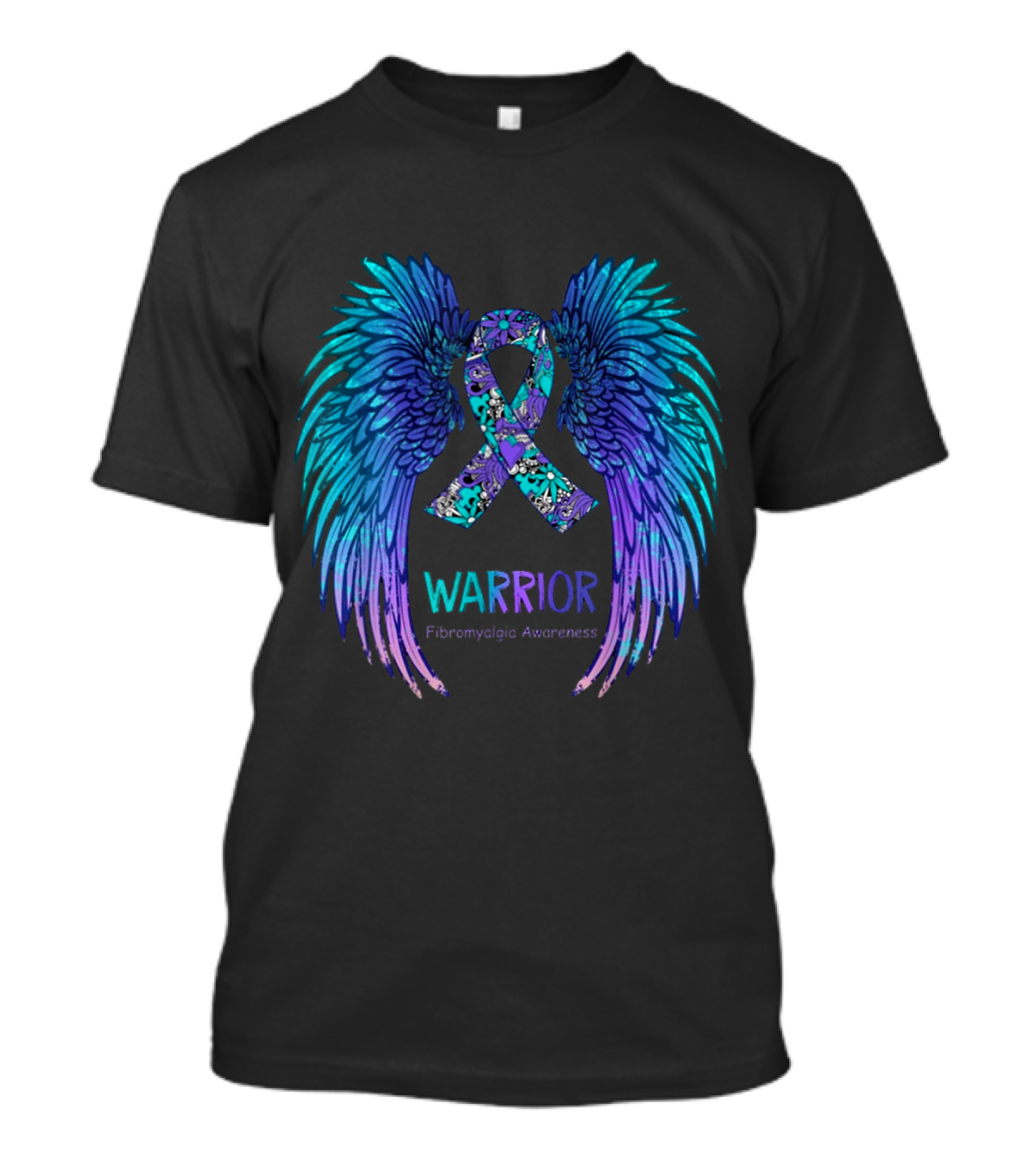 Warrior Fibromyalgia Awareness Angel Wings T-Shirt