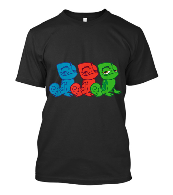 Disney Channel Rapunzel's Tangled Adventure Pascal Trio Red Blue Green T-Shirt