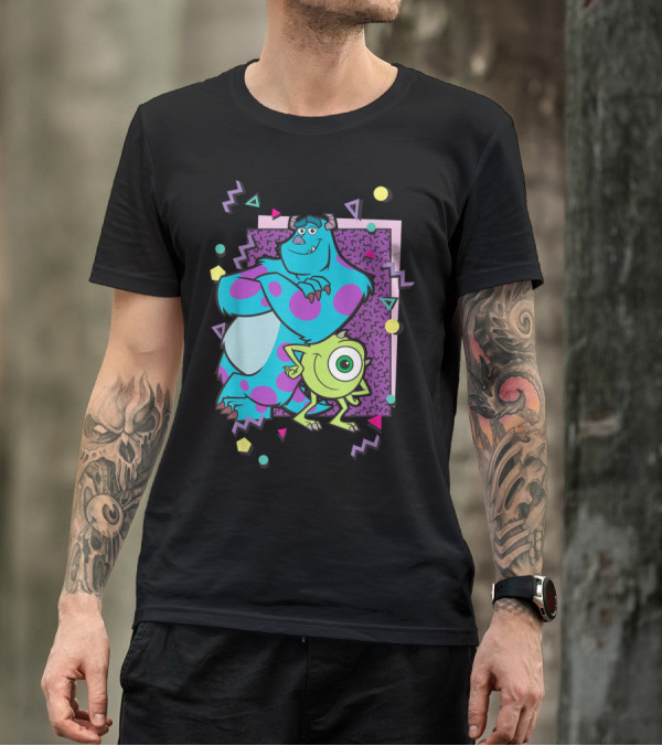 Disney Pixar Monsters Inc. Mike And Sully Retro 90's Look T-Shirt