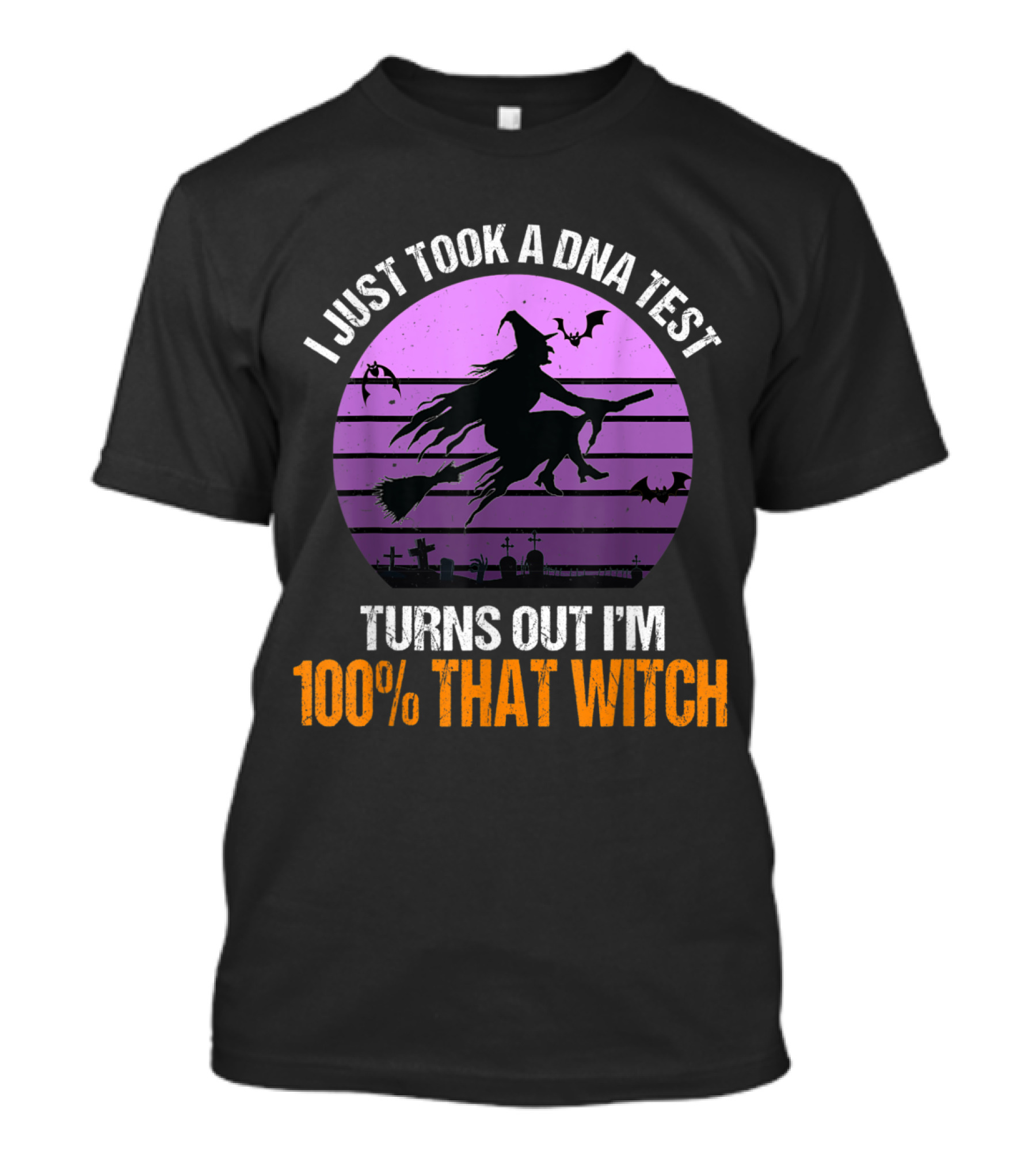 I Just Took A DNA Test Turns Out I'm 100% That Witch Funny Halloween PUN Witch Costume T-Shirt