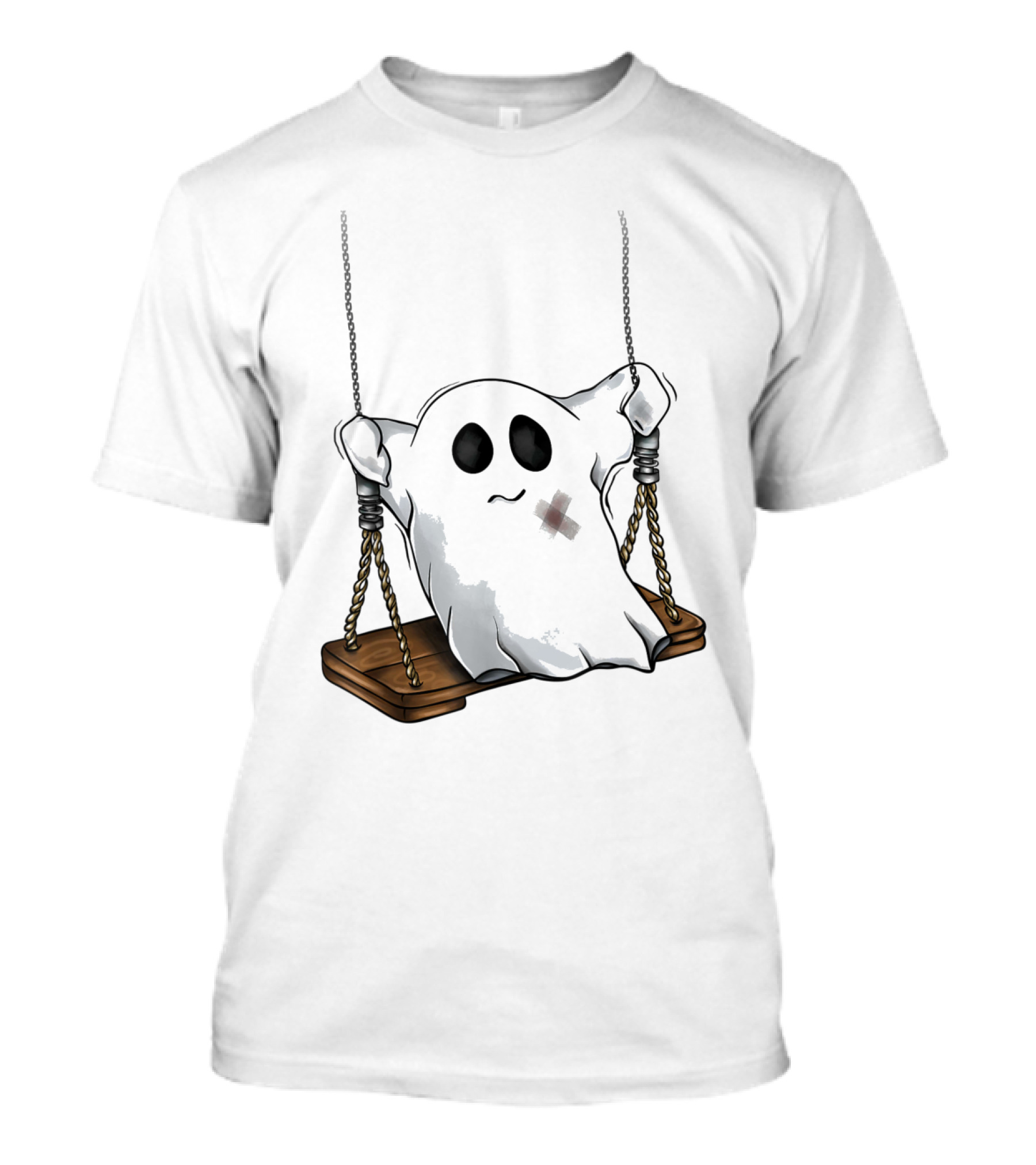Ghost On A Swing Halloween With Bandage T-Shirt
