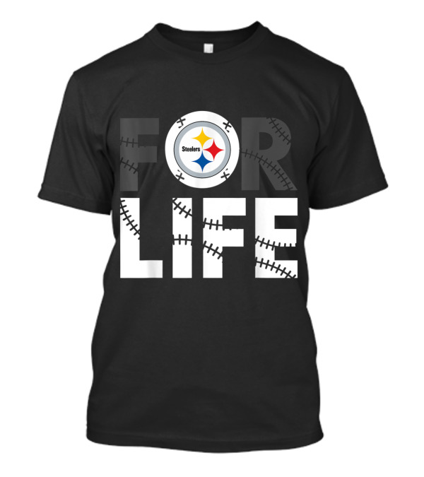 Pittsburgh Steelers Halloween Football Stitching For Life Fan T-Shirt