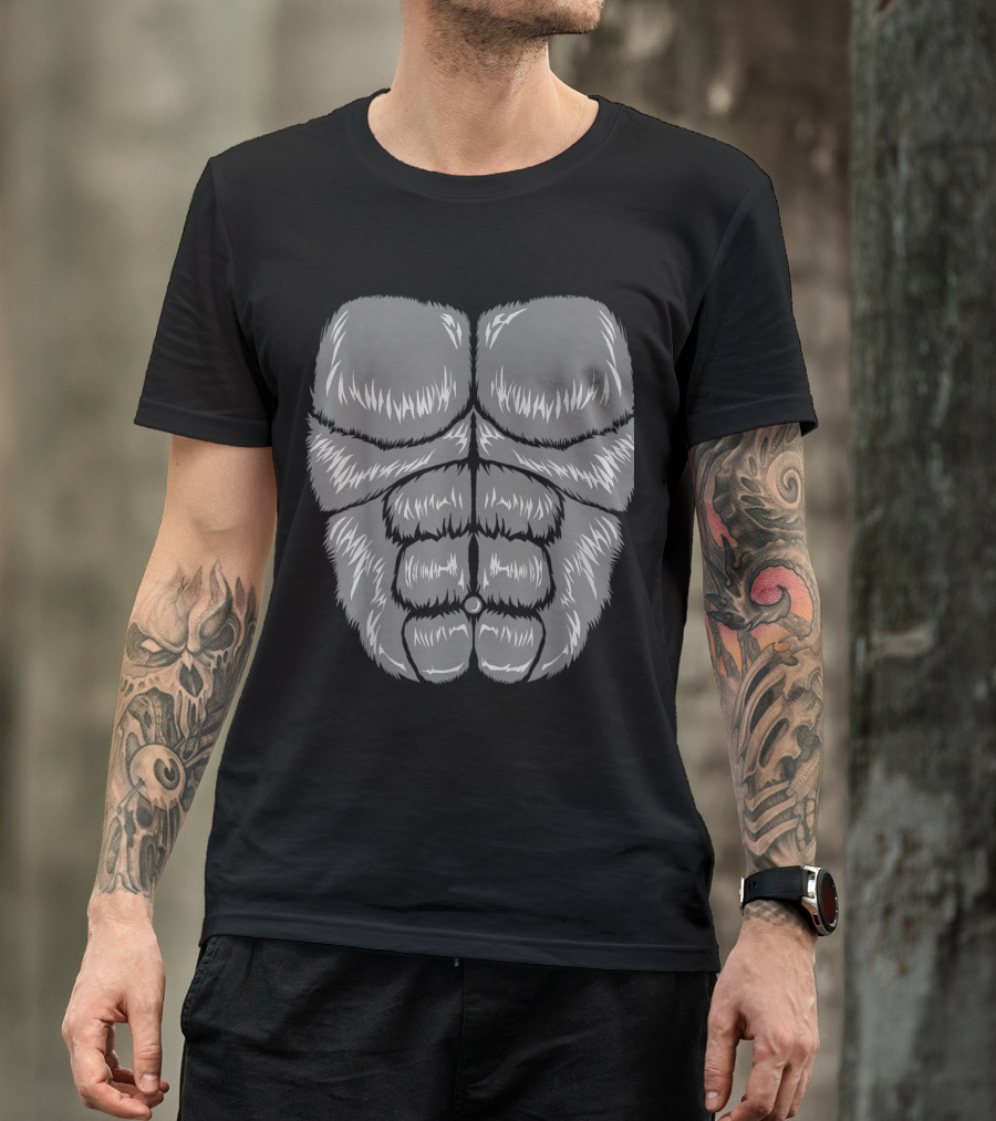 Halloween Gorilla Chest Muscle Costume Youth T-Shirt