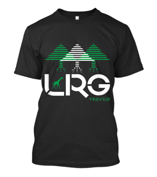 LRG Illusion Tree Giraffe Pyramid Stripes T-Shirt