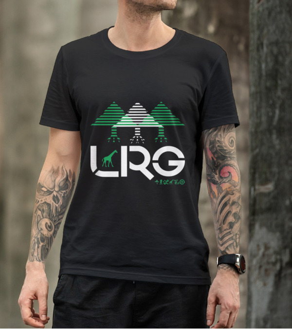 LRG Illusion Tree Giraffe Pyramid Stripes T-Shirt