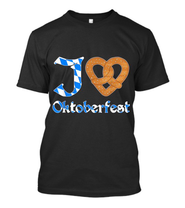 Oktoberfest Bavarian Pretzel I Love Oktoberfest T-Shirt