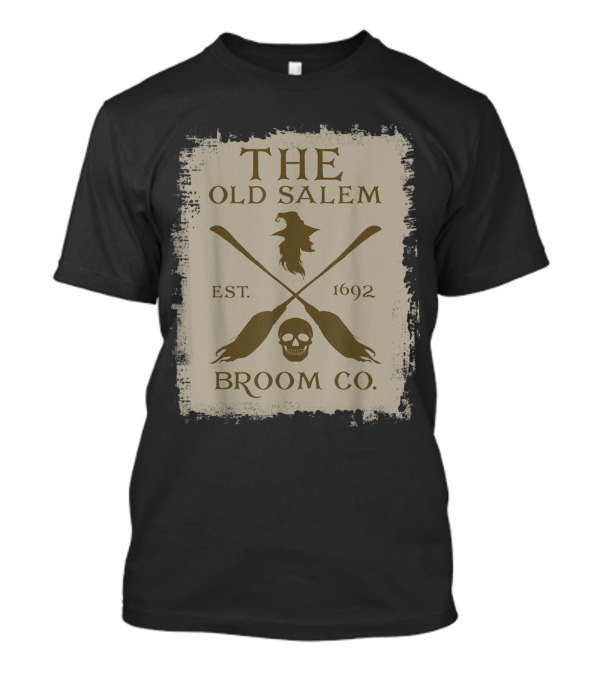 The Old Salem Broom Co. Est. 1692 Skull Witch T-Shirt