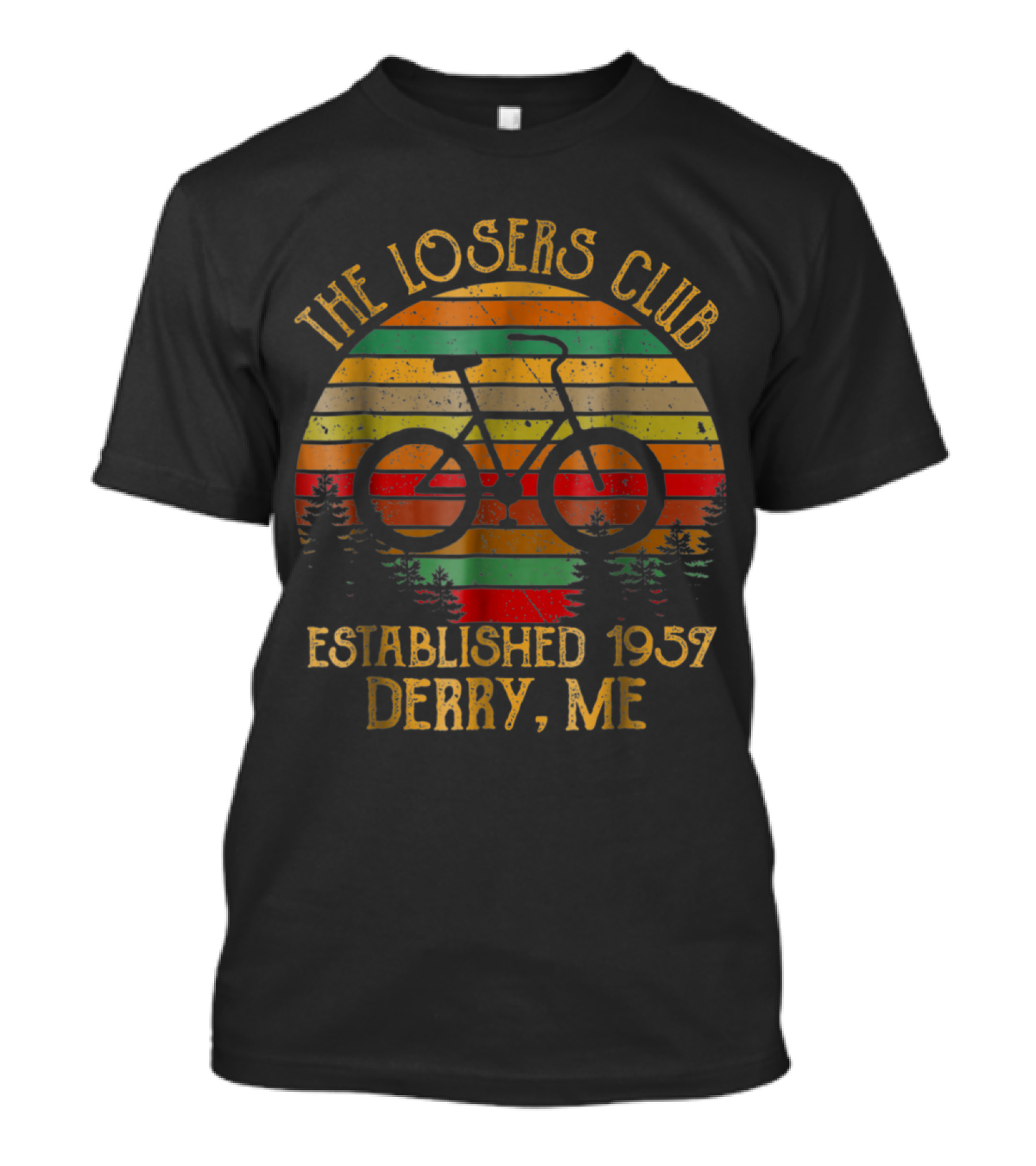 The Losers Club Established 1957 Derry ME Retro Bicycle Sunset T-Shirt