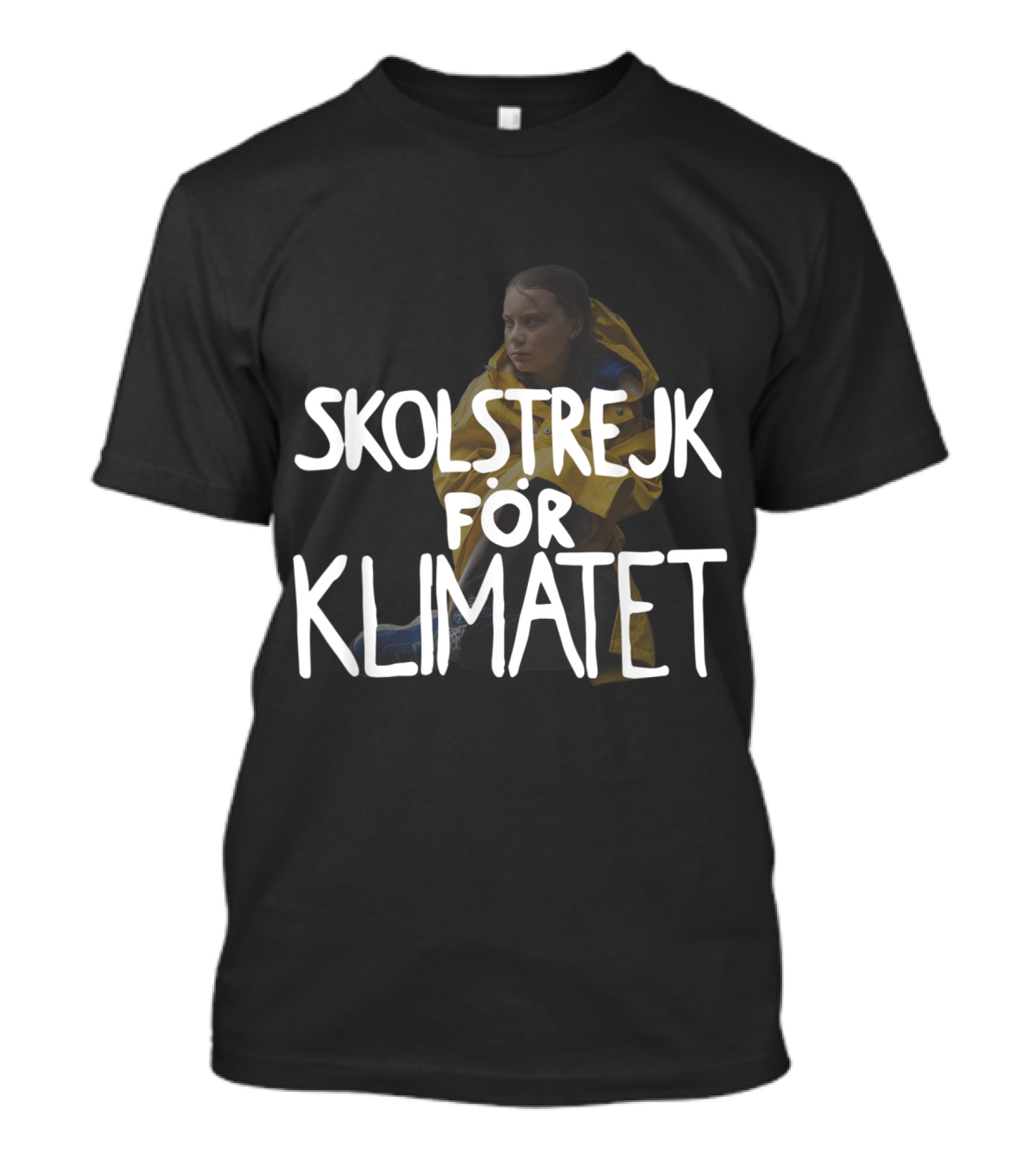 Skolstrejk För Klimatet Greta Thunberg Yellow Raincoat Climate Strike T-Shirt