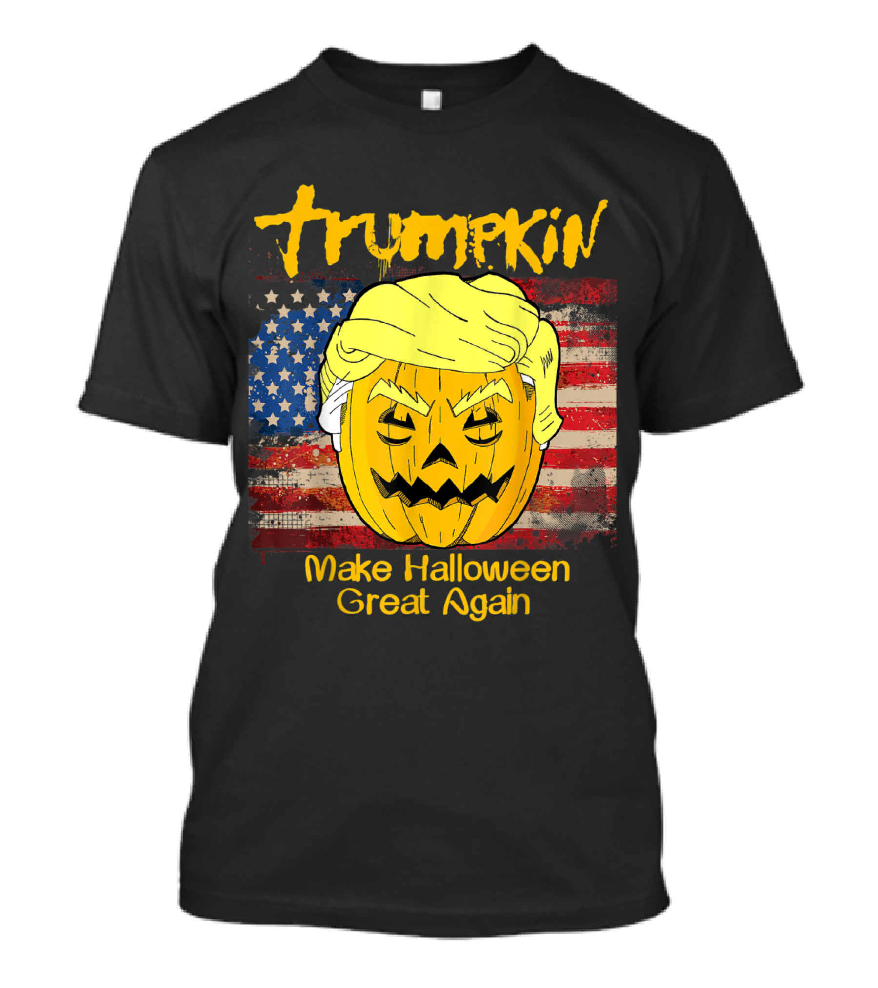 Trumpkin Make Halloween Great Again US Vintage Flag MAGA T-Shirt