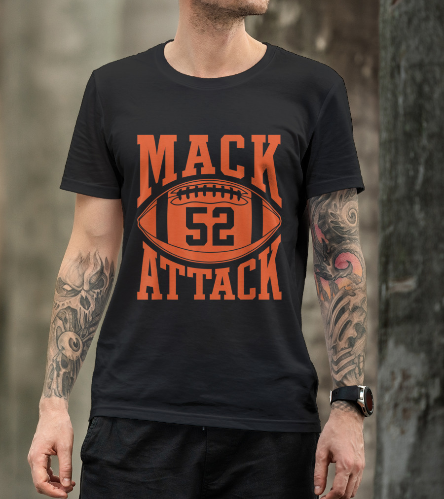 Mack Attack 52 Football Vintage Chicago Illinois Bear T-Shirt