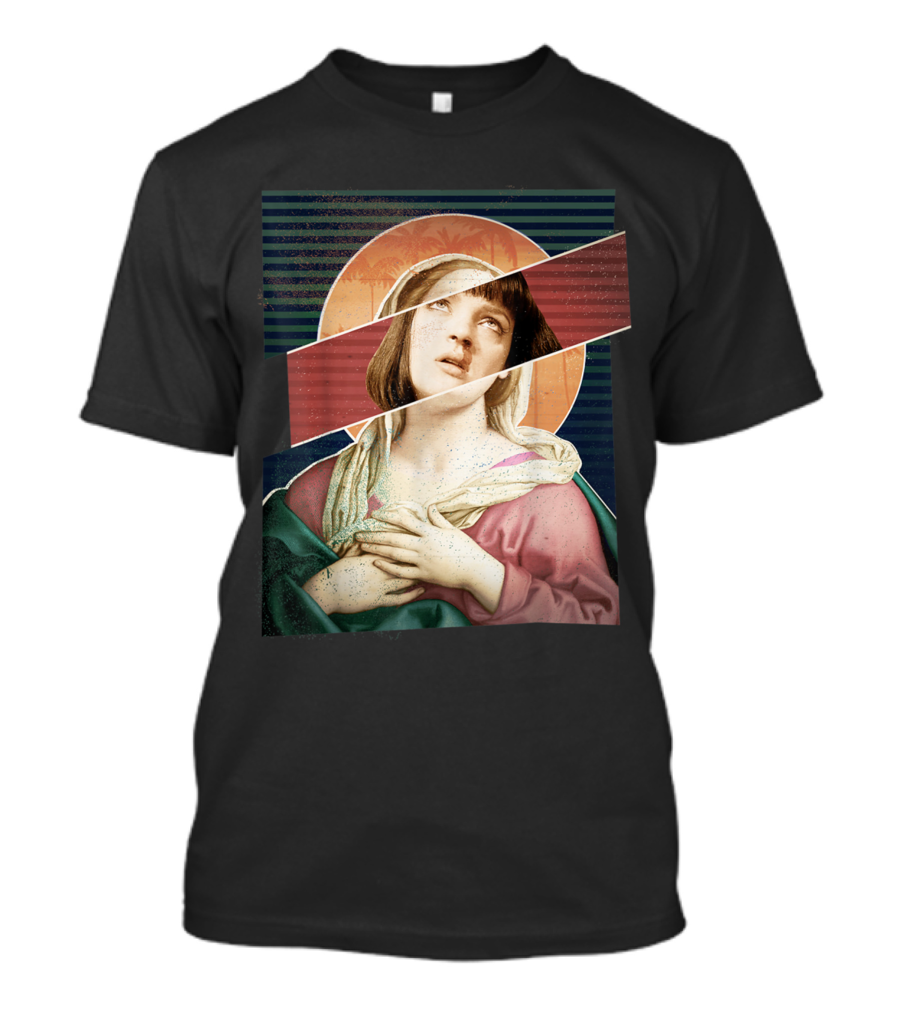 Virgin Mia Wallace Overdose Iconic Nosebleed Collage T-Shirt