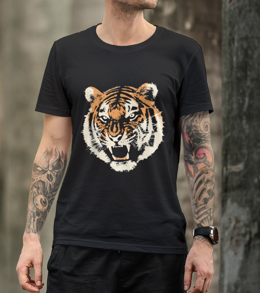 Wild Tiger Head Savage Angry Animal T-Shirt