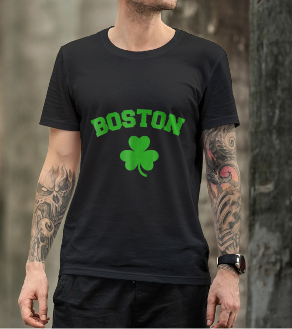 Boston Green Clover Irish T-Shirt