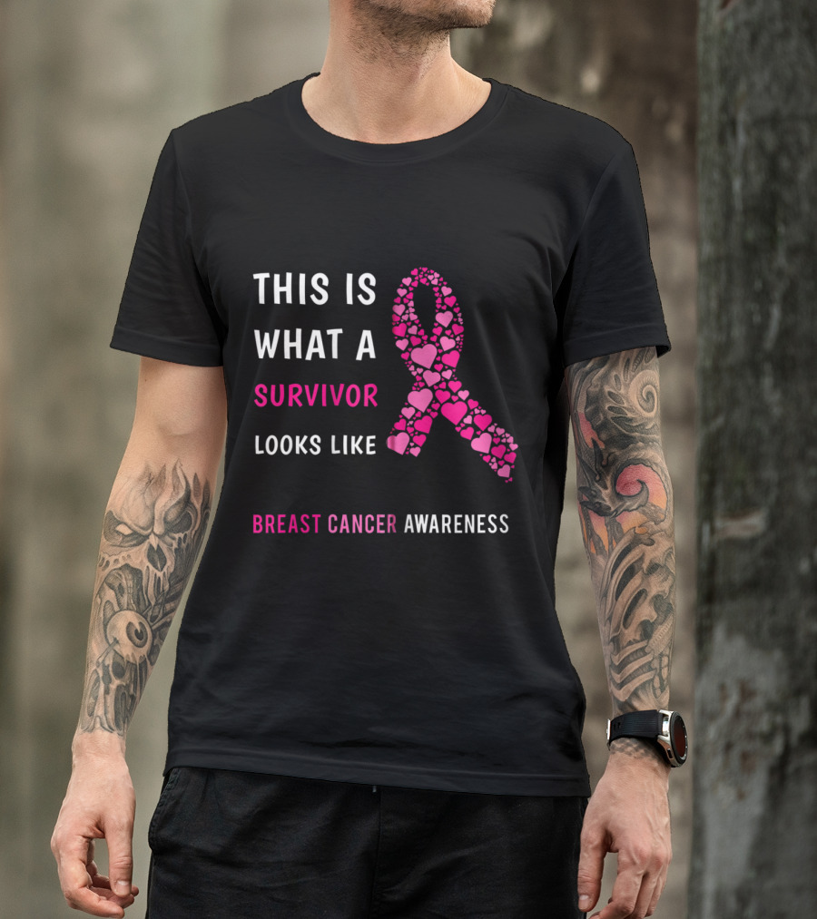 This Is What A Survivor Looks Like Breast Cancer Awareness T-Shirt