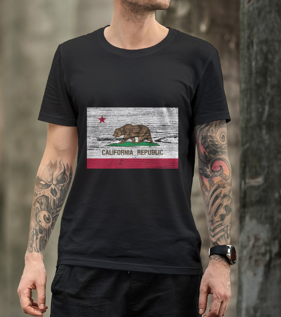 California Republic Vintage Bear Flag T-Shirt