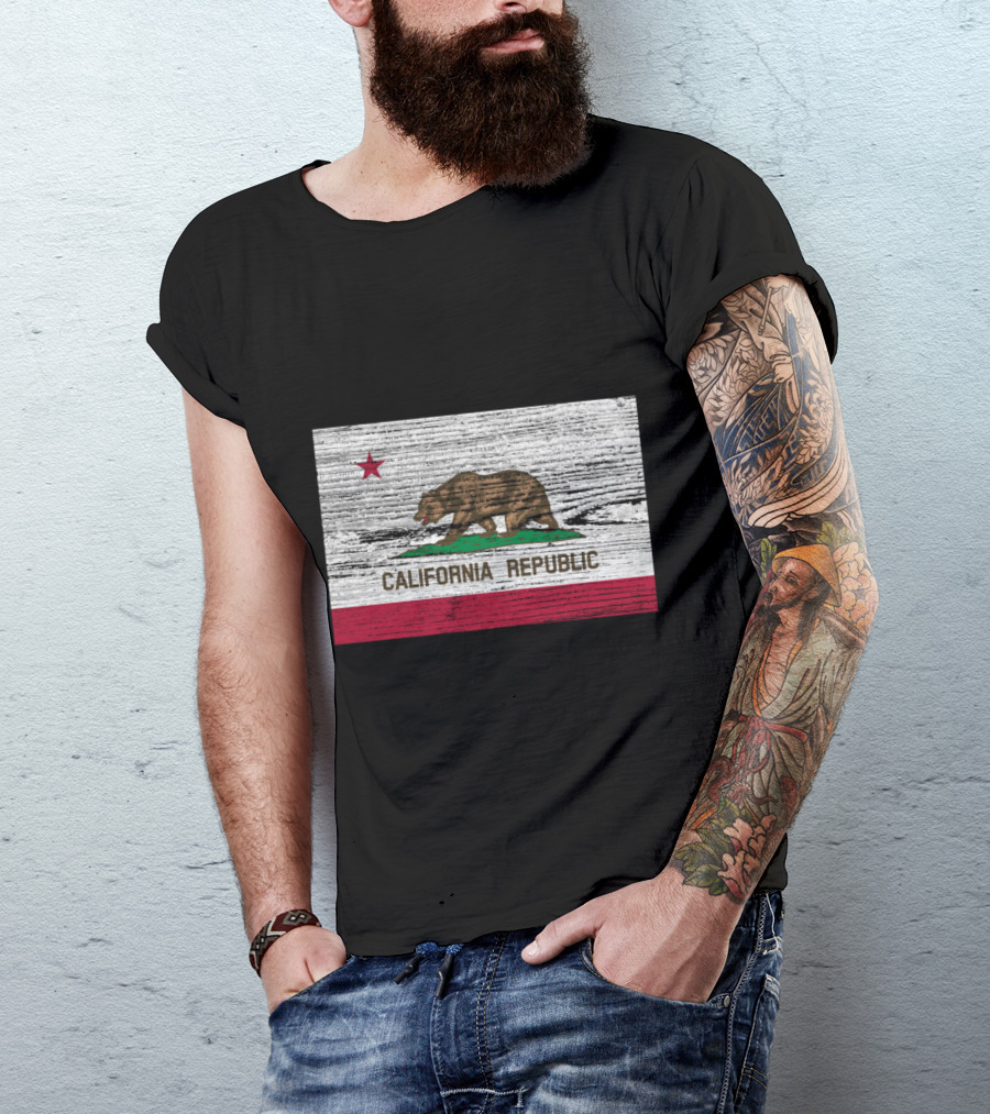 California Republic Vintage Bear Flag T-Shirt