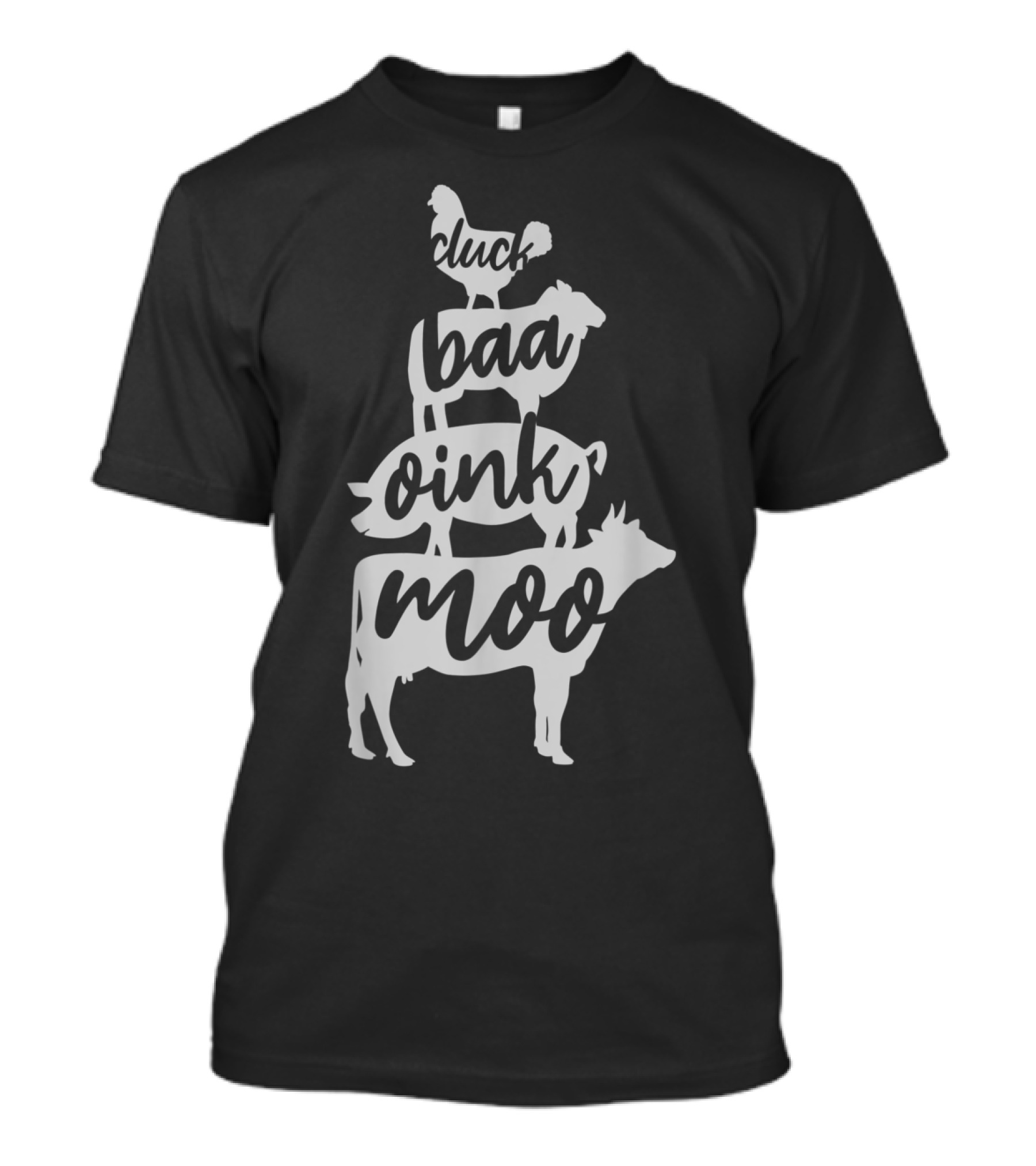 Cluck Baa Oink Moo Animal Sounds Stack T-Shirt