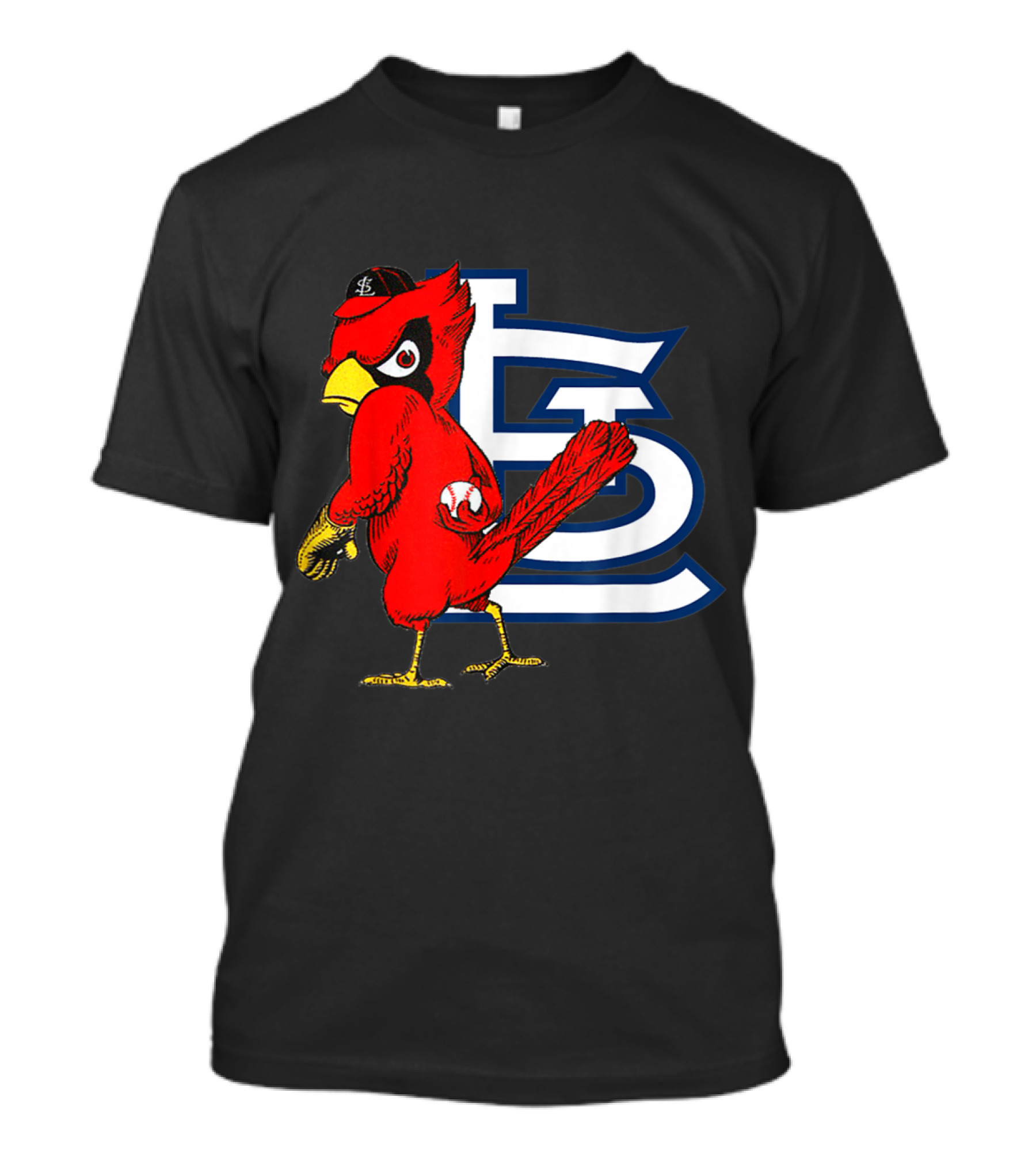 Cardinal St. Louis Baseball Team Fan Sports Jersey Bird T-Shirt
