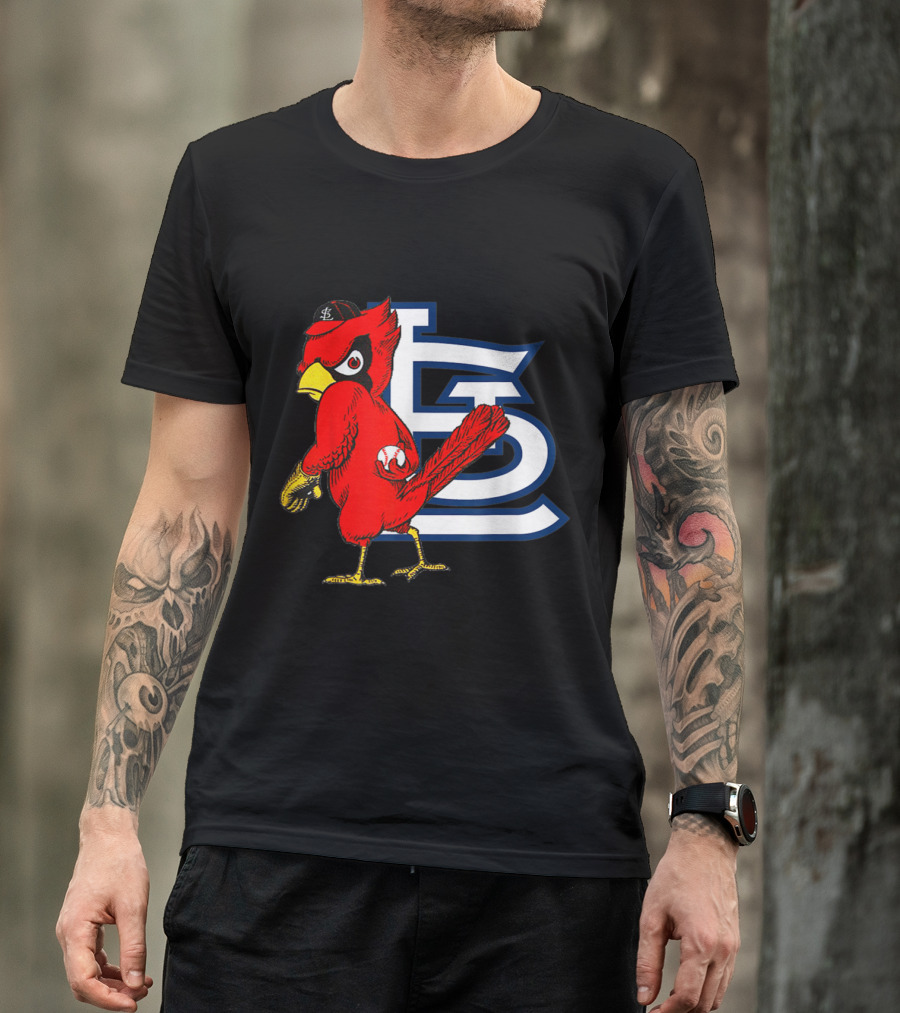 Cardinal St. Louis Baseball Team Fan Sports Jersey Bird T-Shirt