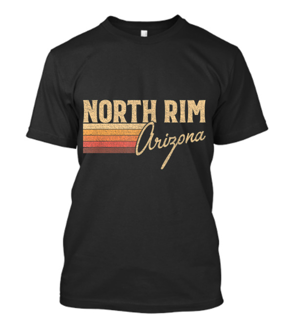 North Rim Arizona Retro Sunset Stripes T-Shirt