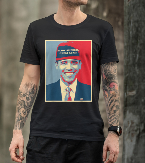 Obama Made America Great Again Red Blue T-Shirt