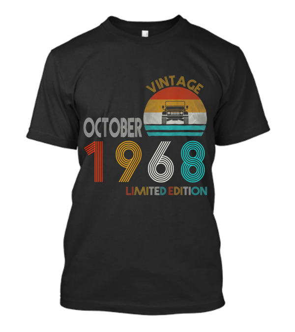 Vintage October 1968 Jeeps 51st Birthday T-Shirt