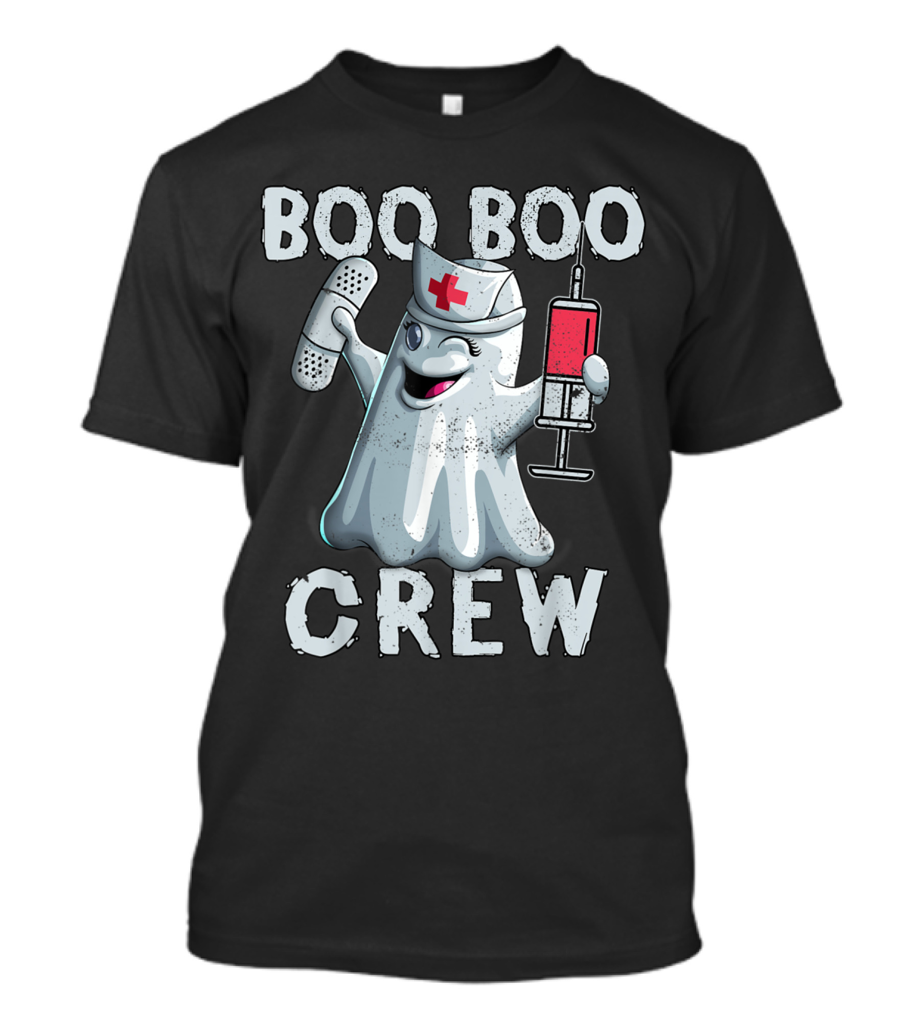 Boo Boo Crew Funny Nurse Ghost Halloween Girls Costume T-Shirt