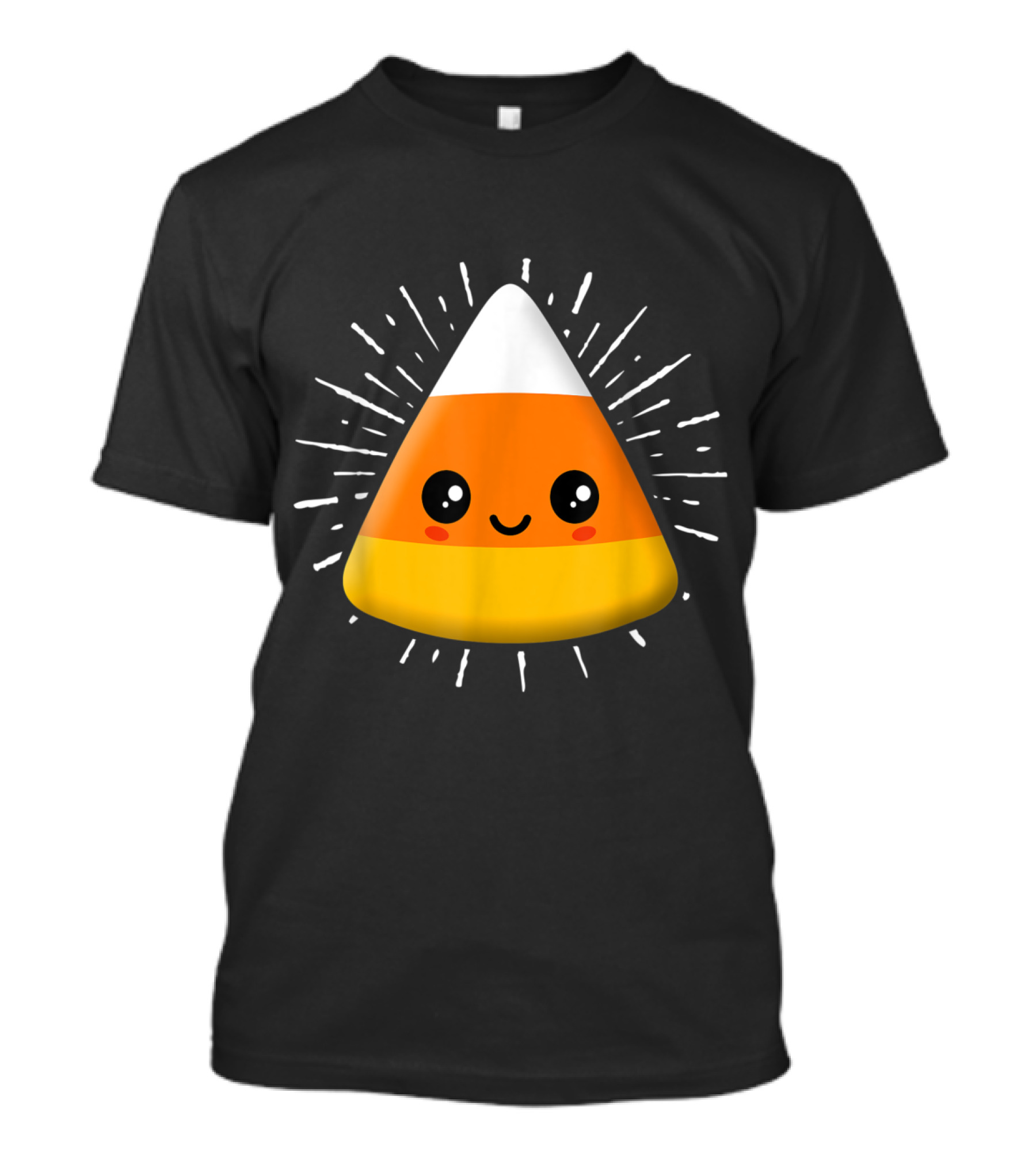 Cute Kawaii Candy Corn Halloween Graphic For Adults T-Shirt
