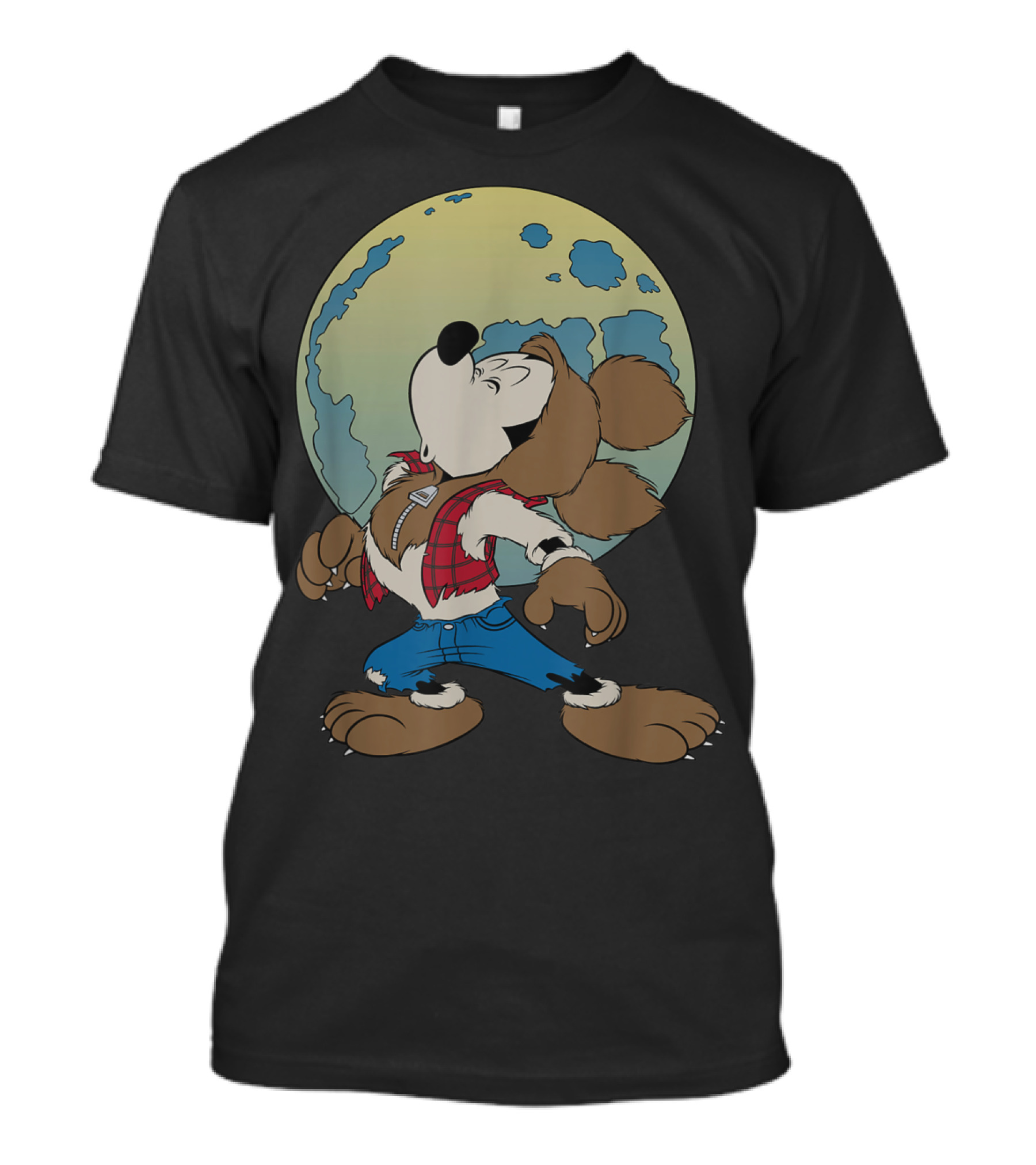 Disney Mickey Mouse Werewolf Full Moon Transformation T-Shirt