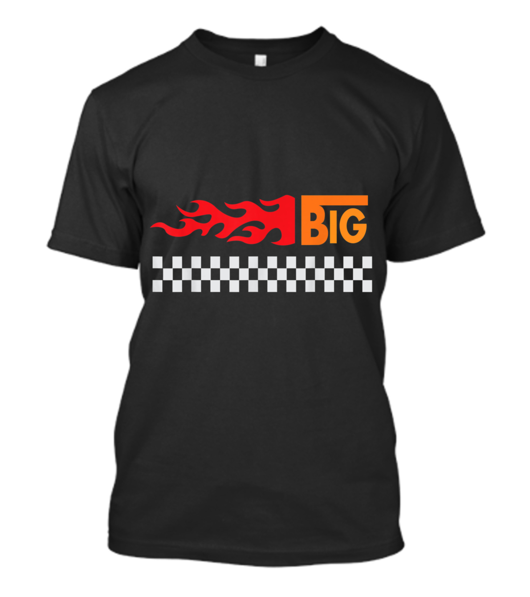 Fire Big Checkerboard Racing T-Shirt