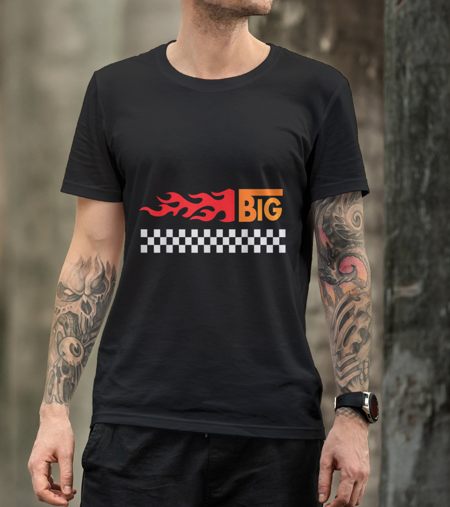 Fire Big Checkerboard Racing T-Shirt