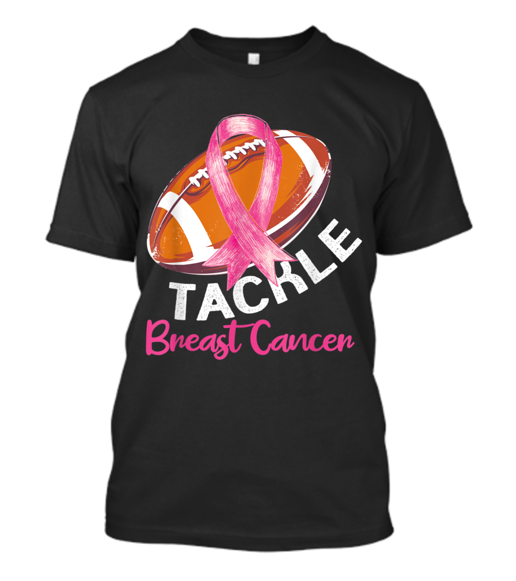 Football Tackle Breast Cancer Awareness T-Shirt