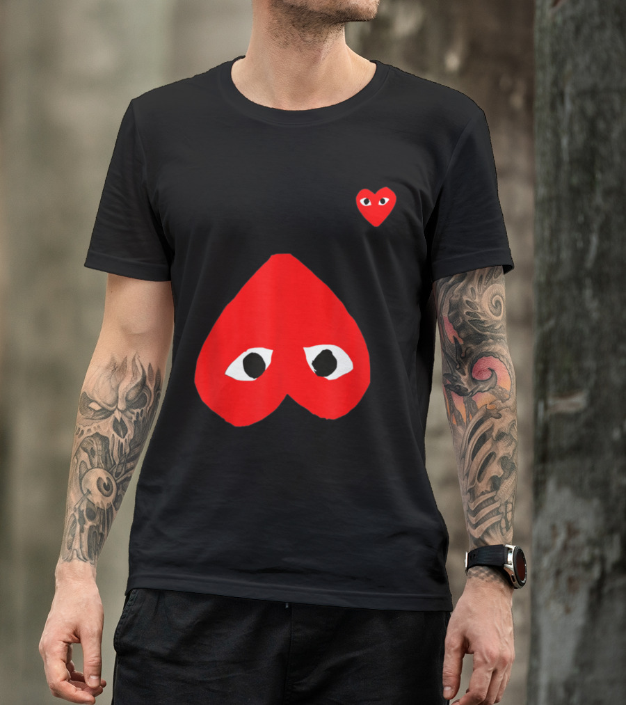 Comme Des Garçons Play Red Heart Eyes Pocket T-Shirt