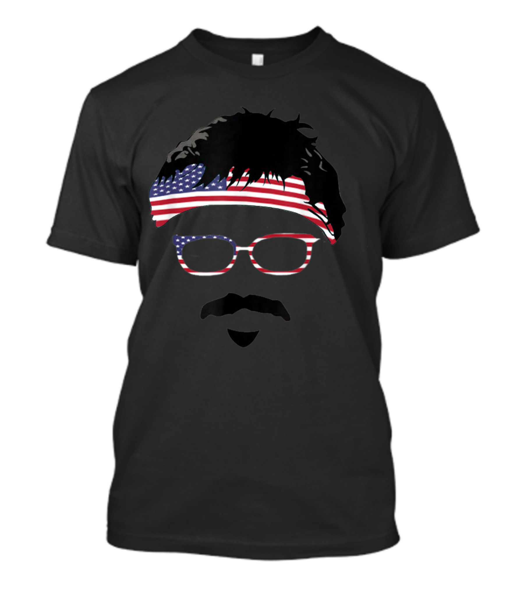 Minshew Mustache American Flag Glasses Duval USA T-Shirt