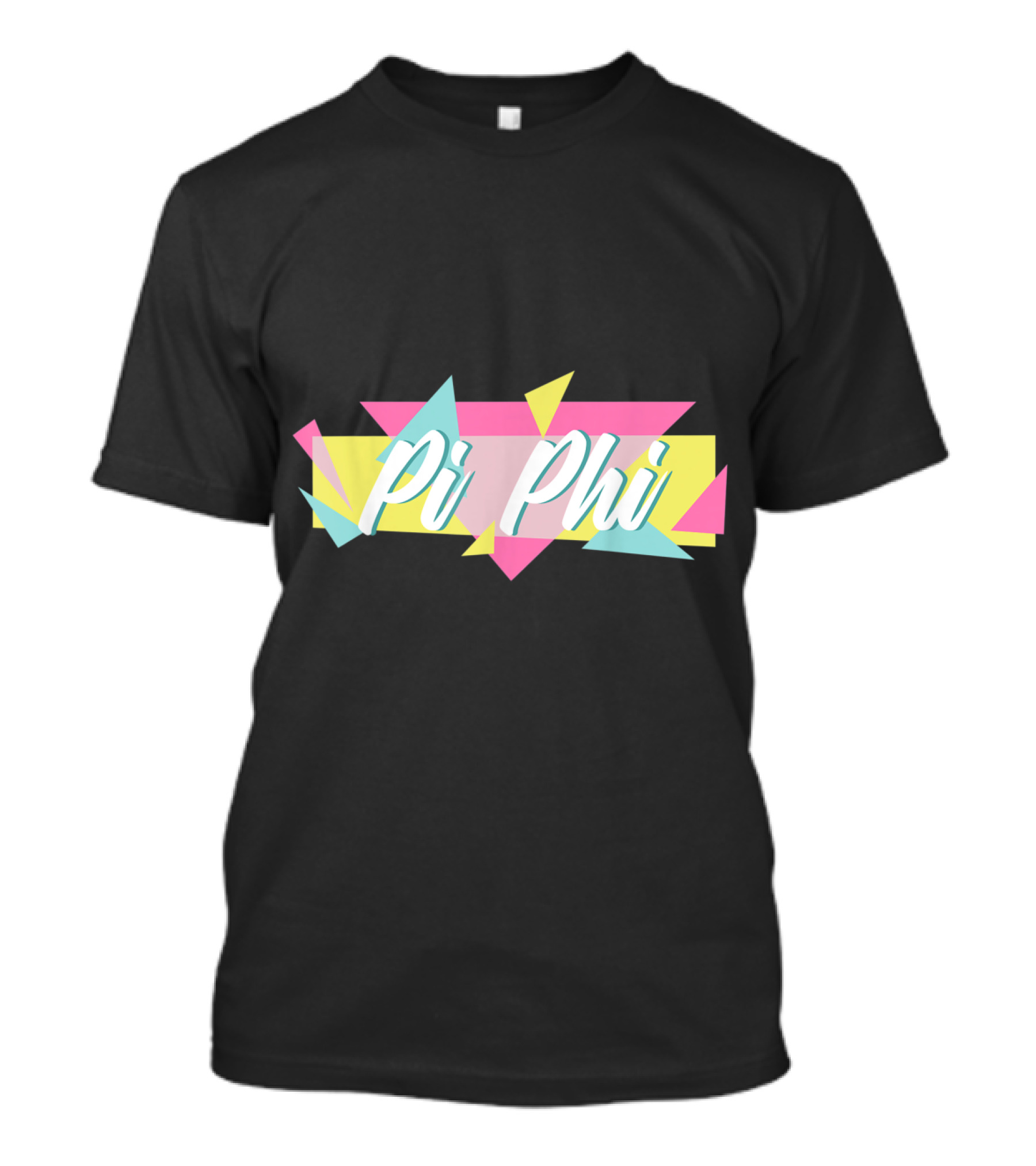 Pi Phi Retro Geometric Colorful Triangles T-Shirt