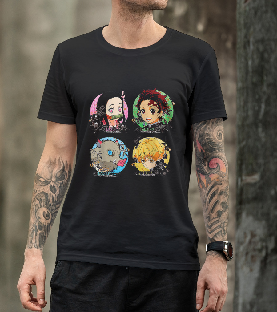 Demon Slayer Tanjiro Nezuko Zenitsu Inosuke T-Shirt