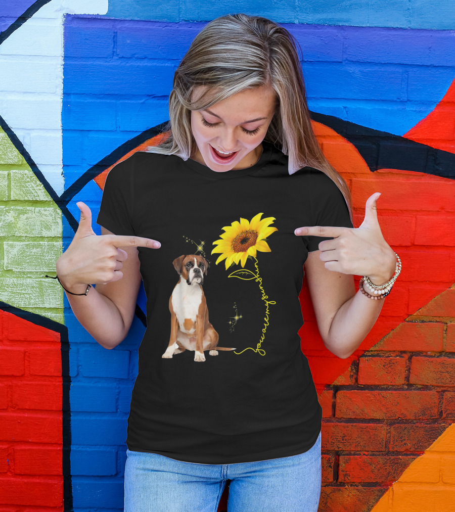 You Are My Sunshine Sunflower Boxer T-Shirt