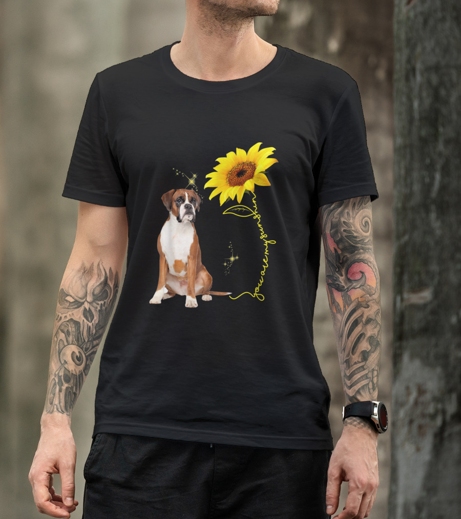 You Are My Sunshine Sunflower Boxer T-Shirt