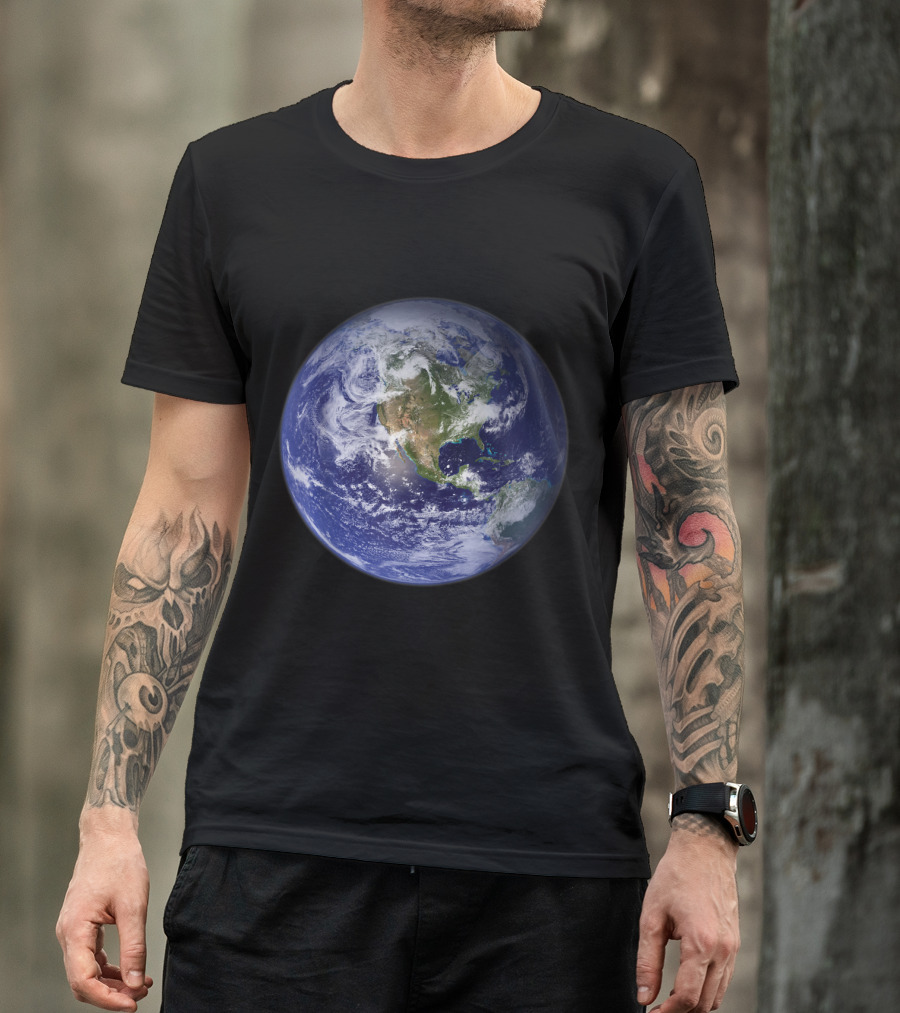 Planet Earth North America Space Globe T-Shirt