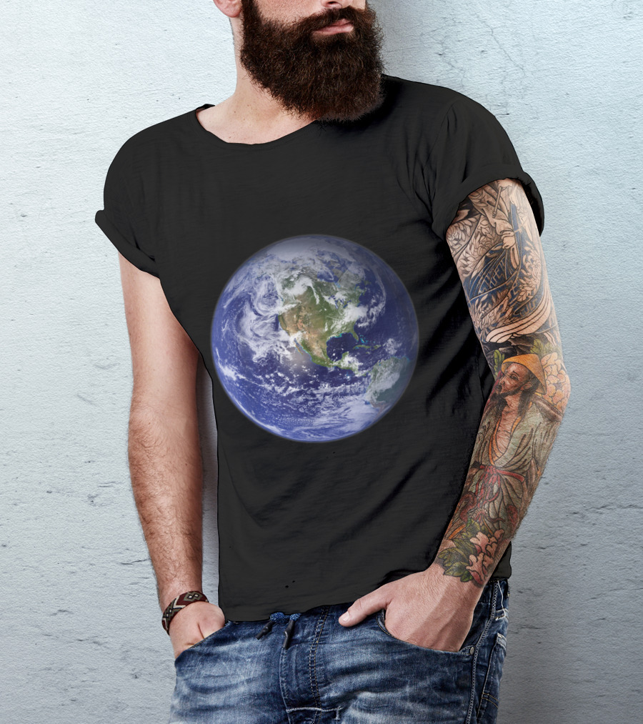 Planet Earth North America Space Globe T-Shirt