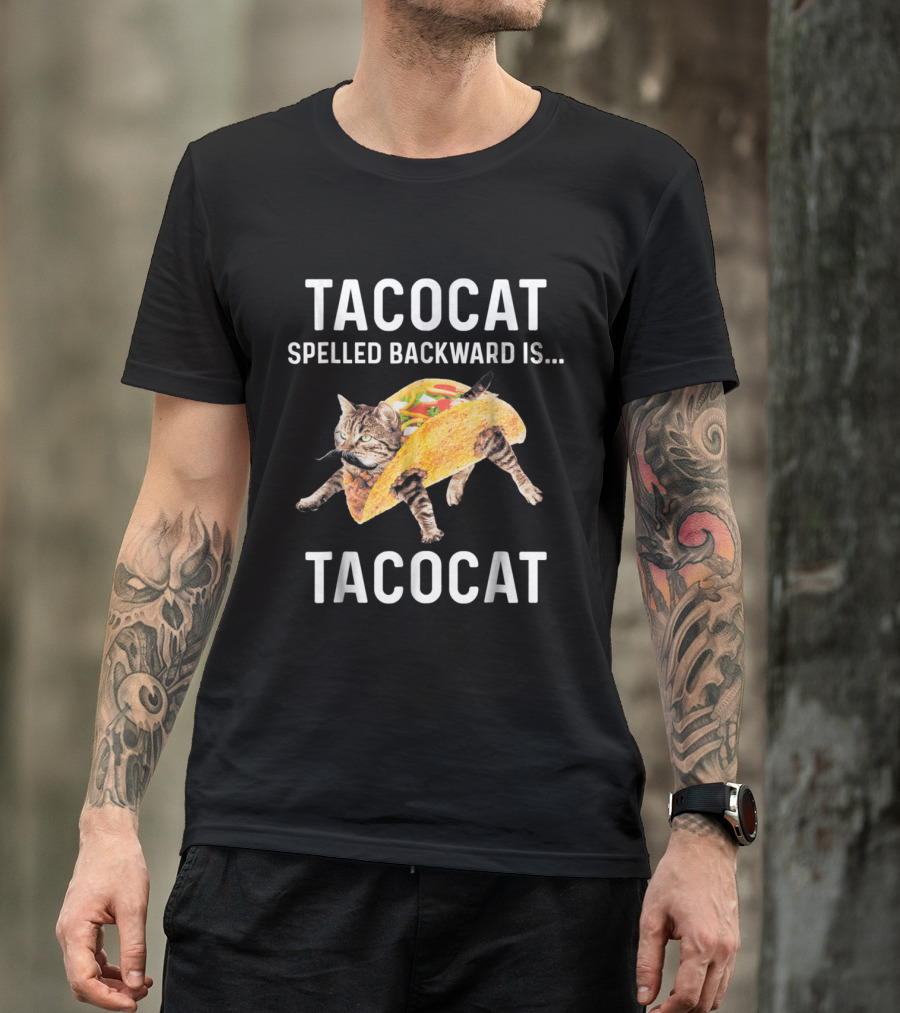 Tacocat Spelled Backward Is Tacocat Cat Inside Taco T-Shirt
