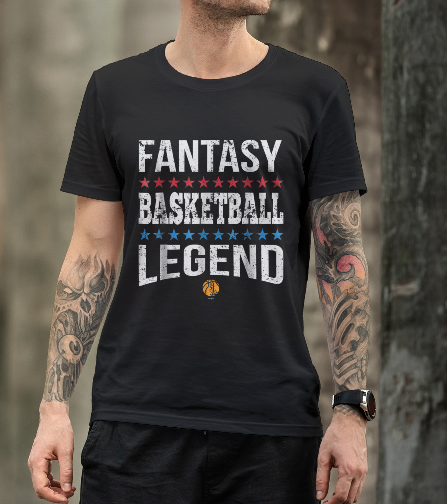 Fantasy Basketball Legend With Stars And Basketball T-Shirt